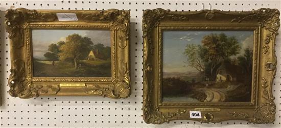 O. Short (1803-66), two oil landscapes on panel